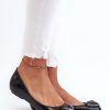 Black Ballet Flats in Ballet Flats, Ballet Pumps For Women with Fabric, Footbed and Upper Height