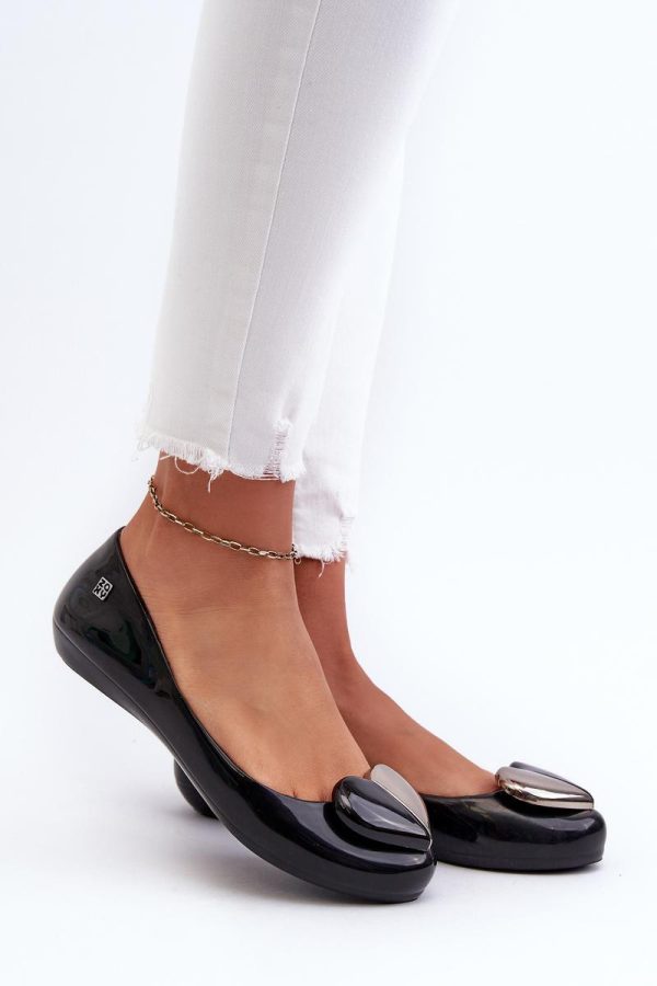 Black Ballet Flats in Ballet Flats, Ballet Pumps For Women with Fabric, Footbed, Upper Height and Sole Height