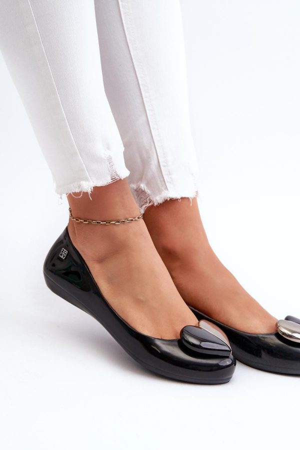 Black Ballet Flats in Ballet Flats, Ballet Pumps For Women with Fabric, Footbed, Upper Height and Sole Height