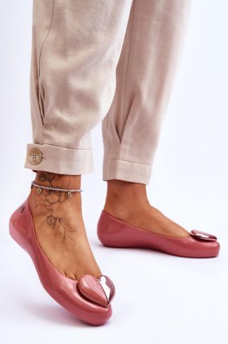 Pink Ballet Flats in Ballet Flats, Ballet Pumps For Women with Fabric, Footbed, Upper Height and Sole Height