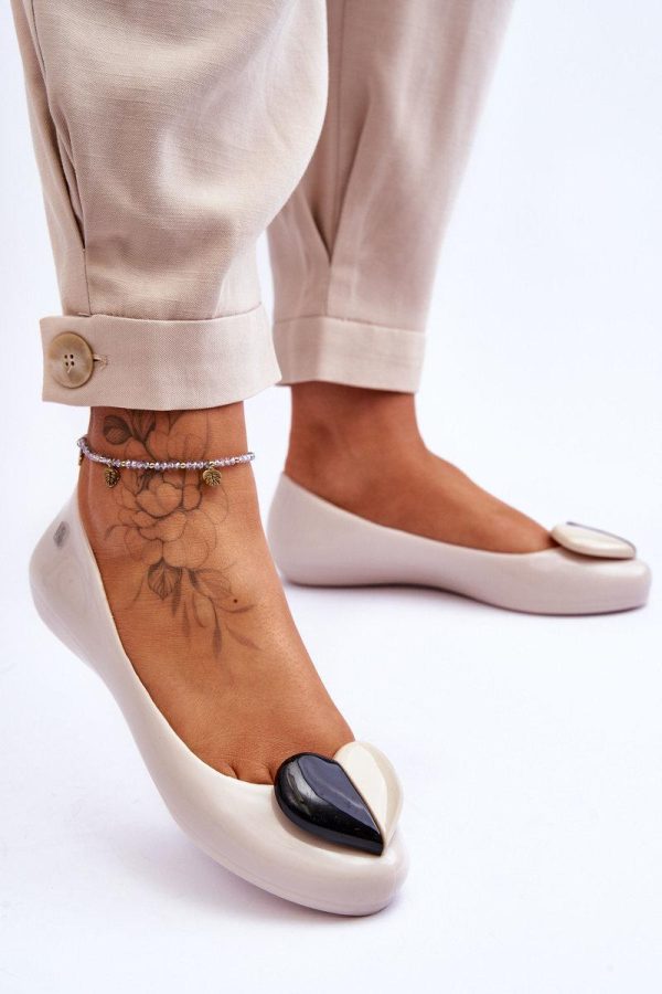 Beige Ballet Flats in Ballet Flats, Ballet Pumps For Women with Fabric, Footbed, Upper Height and Sole Height