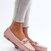 Pink Mocassin in Moccasins, Loafers with Fabric, Footbed and Upper Height