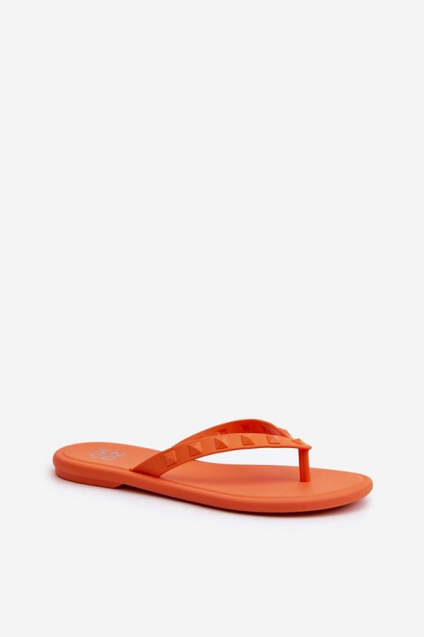 orange Japanese flip-flops model 197614 Step in style