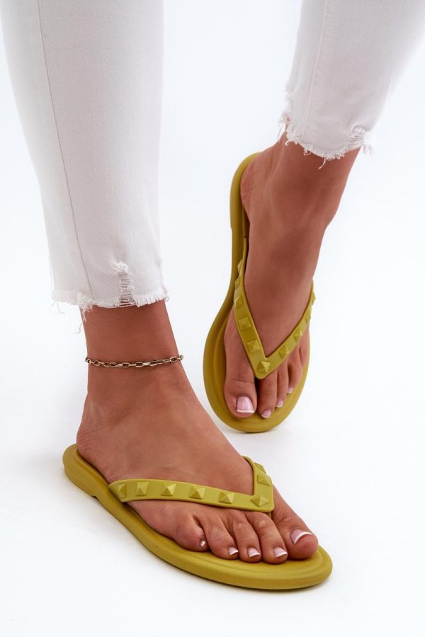 green Japanese flip-flops model 197615 Step in style