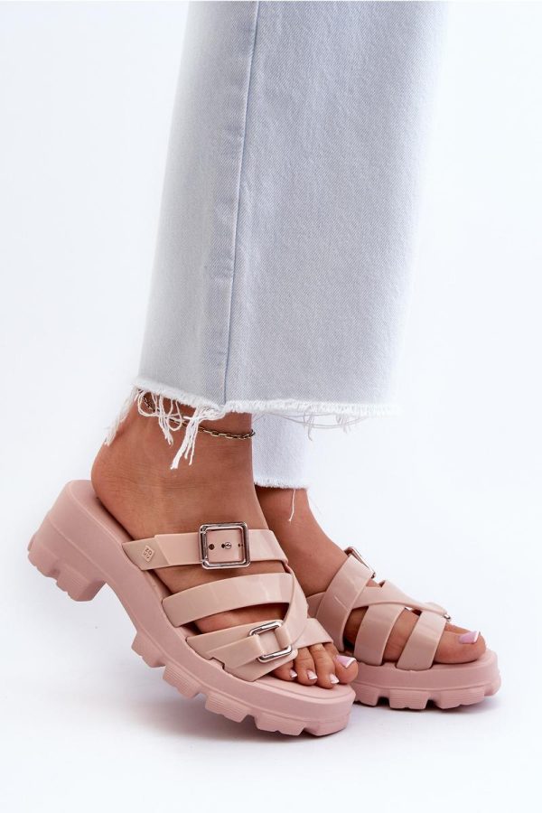 Pink Flip-flops in Sandals & Flip-Flops For Women with Fabric, Footbed, Heel Height and Platform Height
