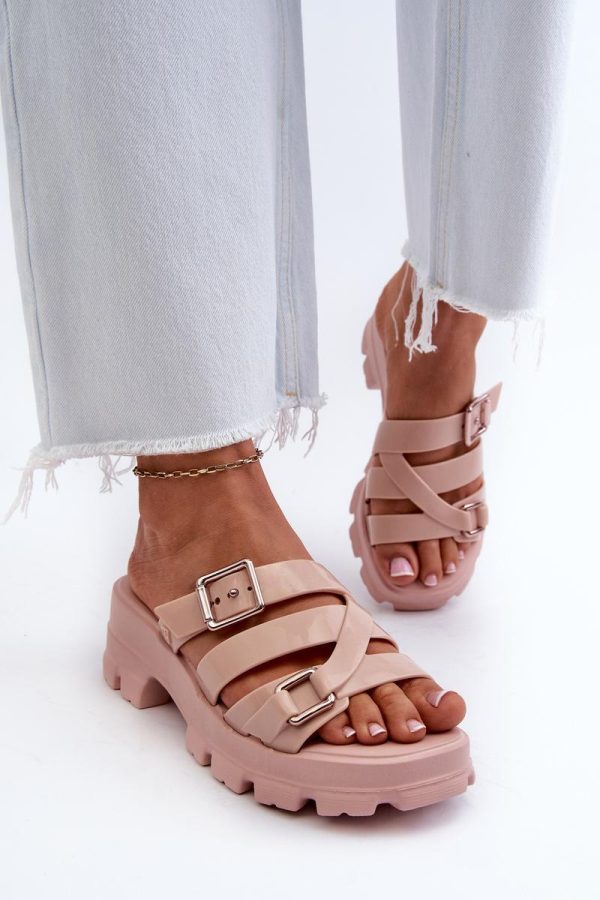 Pink Flip-flops in Sandals & Flip-Flops For Women with Fabric, Footbed, Heel Height and Platform Height