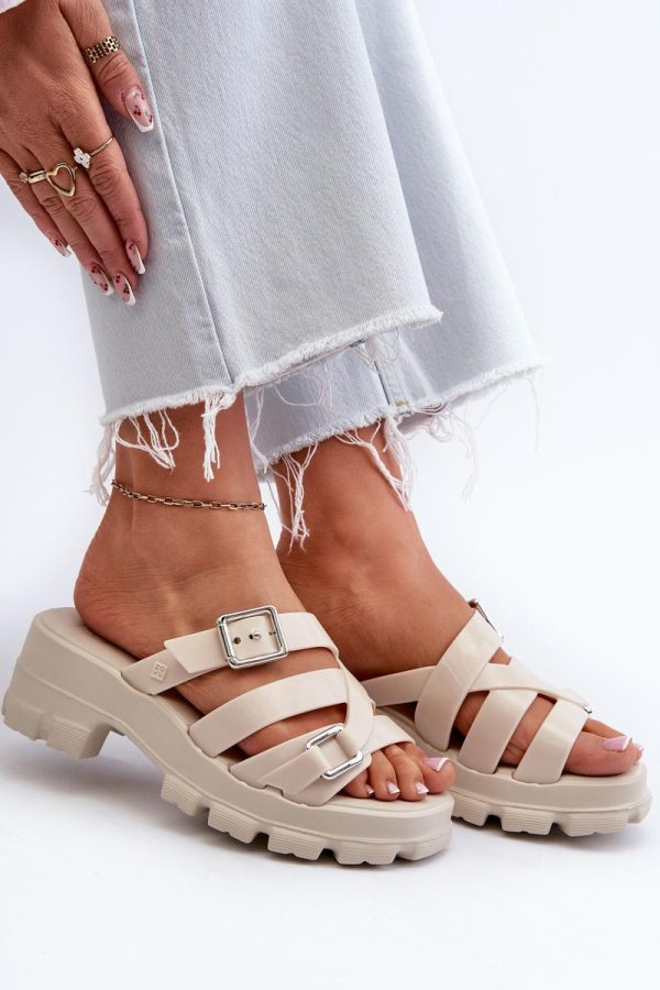 beige Flip-flops model 197668 Step in style