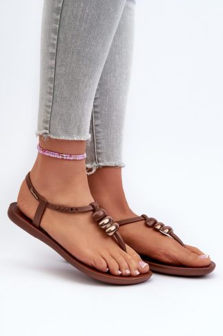 1032078.jpg Brown Sandals in Sandals & Flip-Flops For Women with Fabric and Footbed