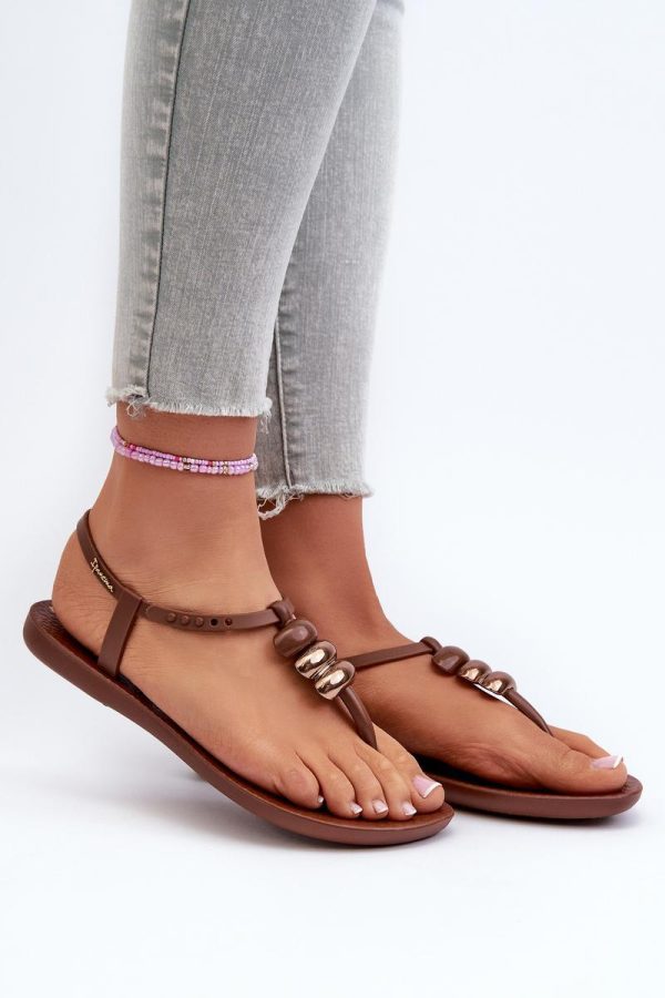 Brown Sandals in Sandals & Flip-Flops For Women with Fabric and Footbed