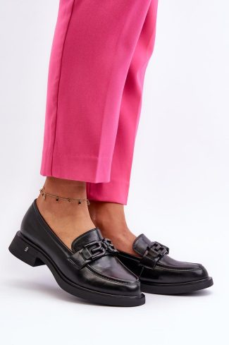 1032422.jpg Black Mocassin in Moccasins, Loafers with Fabric, Footbed, Upper Height and Heel Height