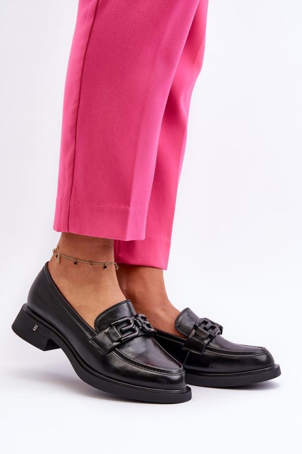 Black Mocassin in Moccasins, Loafers with Fabric, Footbed, Upper Height and Heel Height