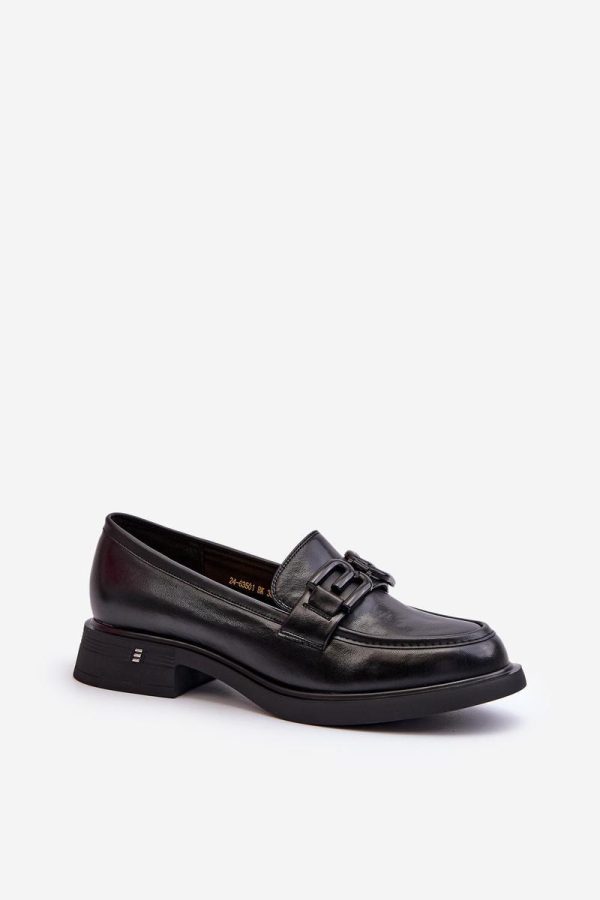Black Mocassin in Moccasins, Loafers with Fabric, Footbed, Upper Height and Heel Height