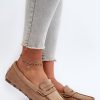 Beige Mocassin in Moccasins, Loafers with Fabric, Footbed and Upper Height