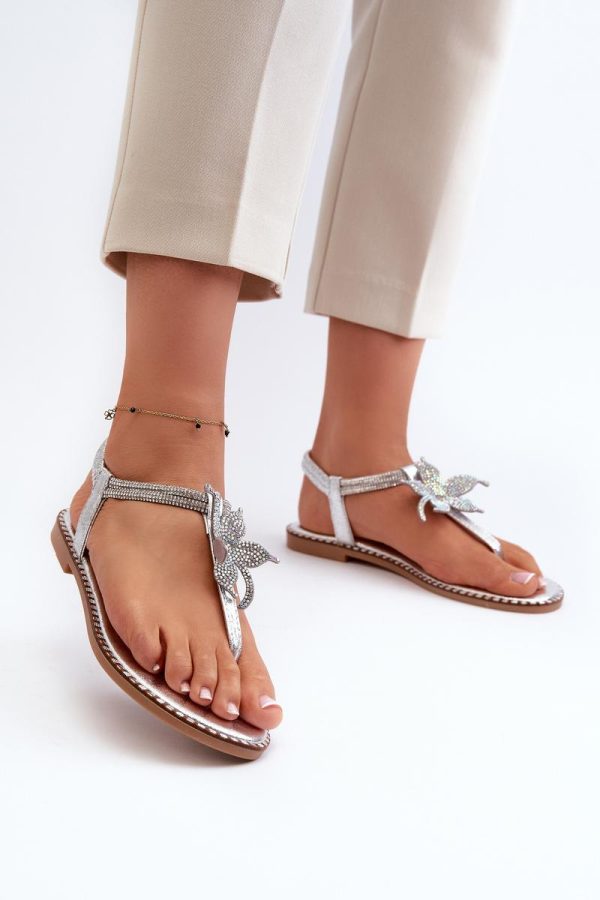 Grey Sandals in Sandals & Flip-Flops For Women with Fabric and Footbed