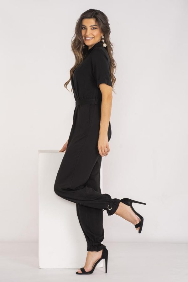 Black Suit in Playsuits For Women with Spandex and Viscose