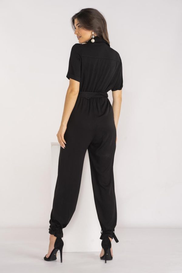 Black Suit in Playsuits For Women with Spandex and Viscose