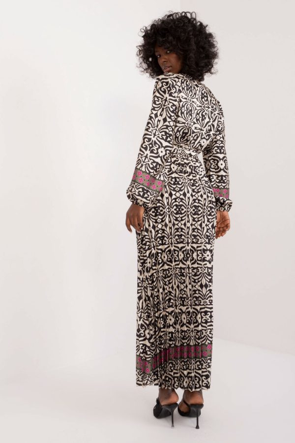 Beige Daydress in Day Dresses with Spandex and Polyester