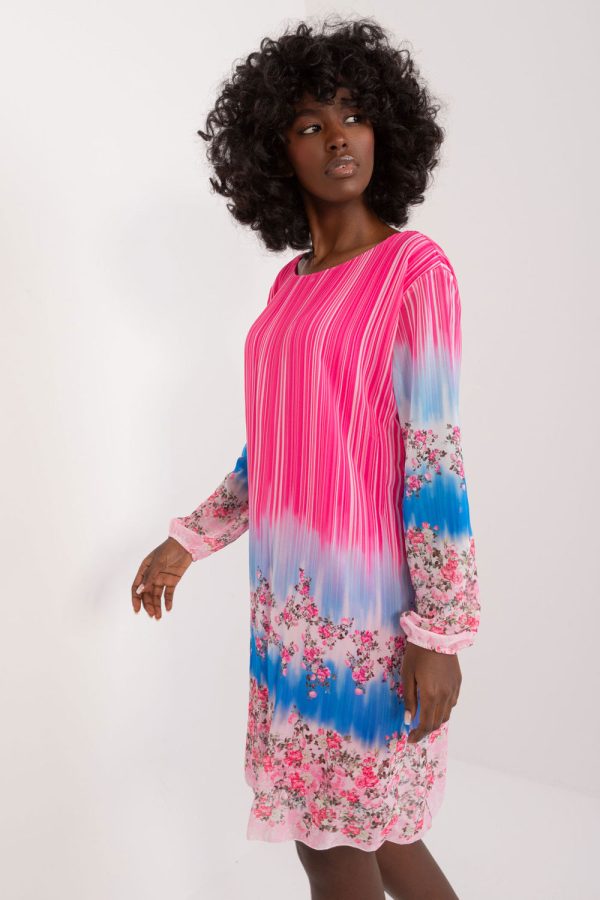 Pink Daydress in Day Dresses with Spandex, Polyester and Viscose