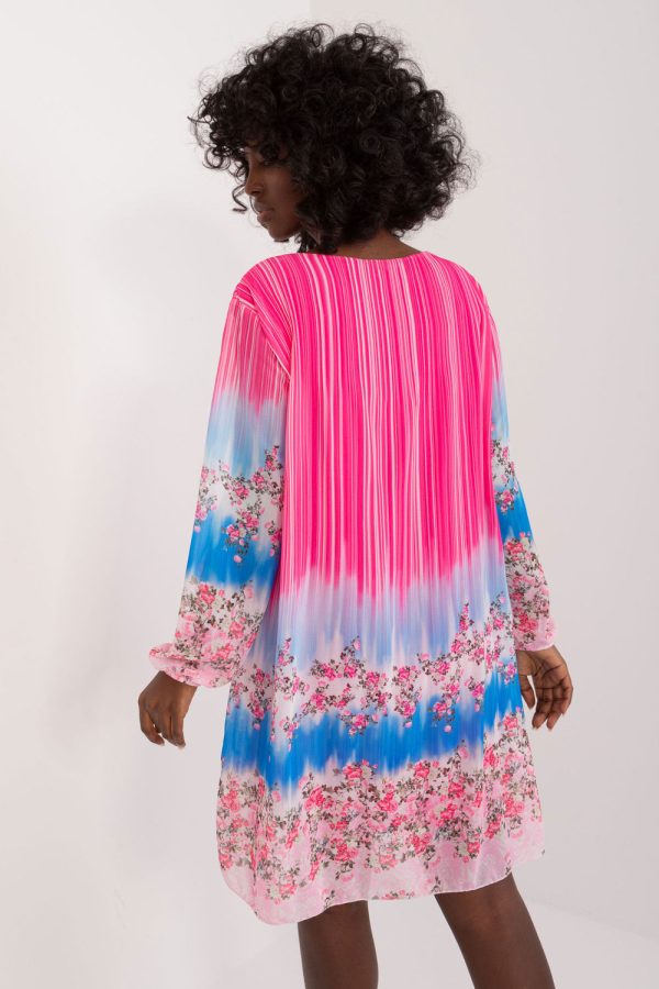 Pink Daydress in Day Dresses with Spandex, Polyester and Viscose