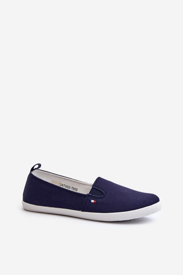 Navy Blue Sneakers in Women`s Athletic Shoes, Trainers, Sneakers with Fabric, Footbed and Upper Height