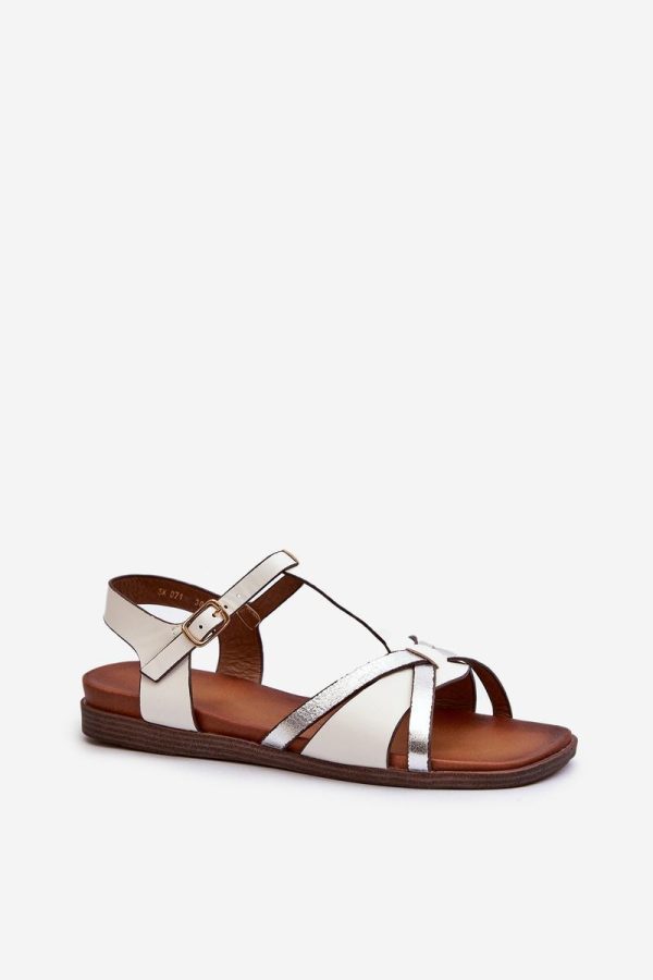 White Sandals in Sandals & Flip-Flops For Women with Fabric, Footbed and Heel Height