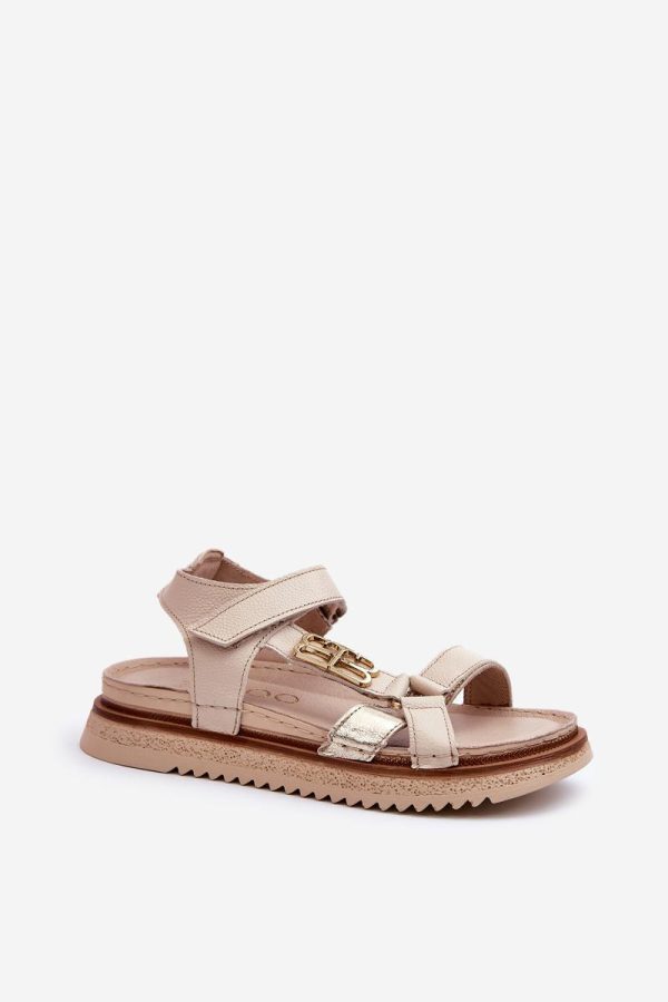 Beige Platform Sandals in Sandals & Flip-Flops For Women with Fabric, Footbed and Platform Height