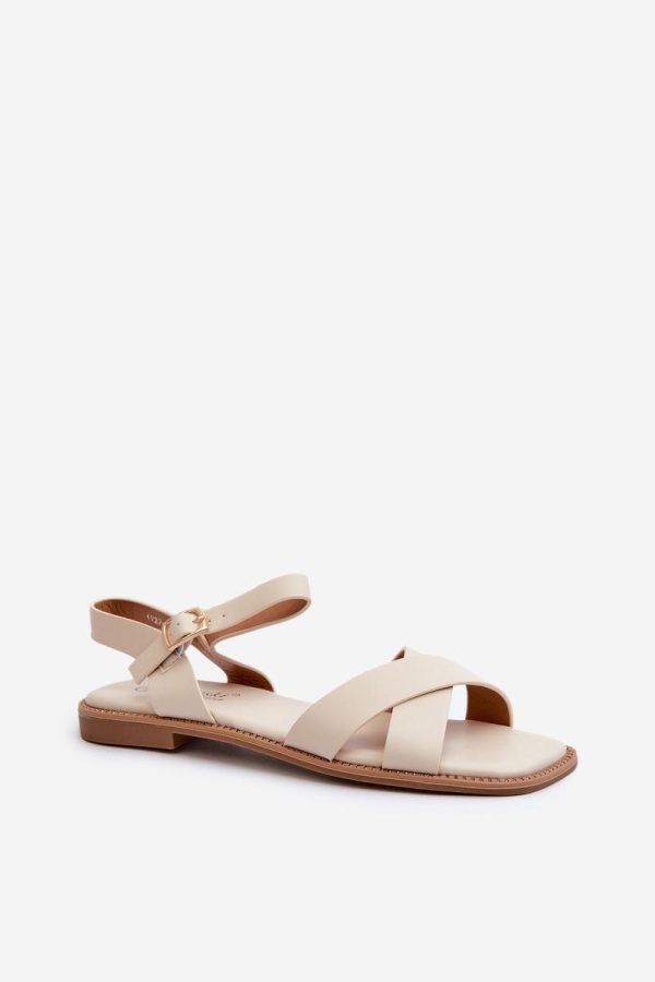 Beige Sandals in Sandals & Flip-Flops For Women with Fabric and Footbed