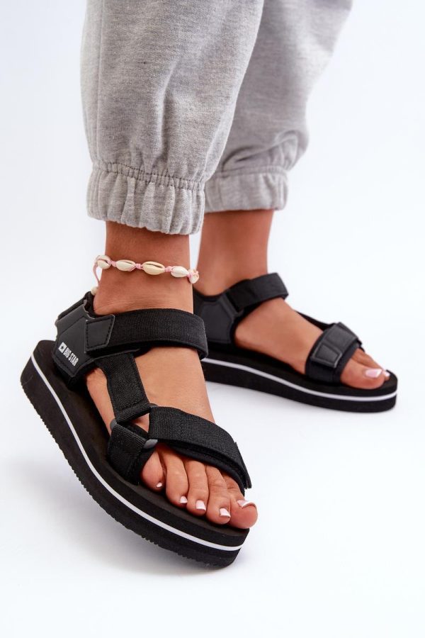 black Platform sandals model 198191 Step in style