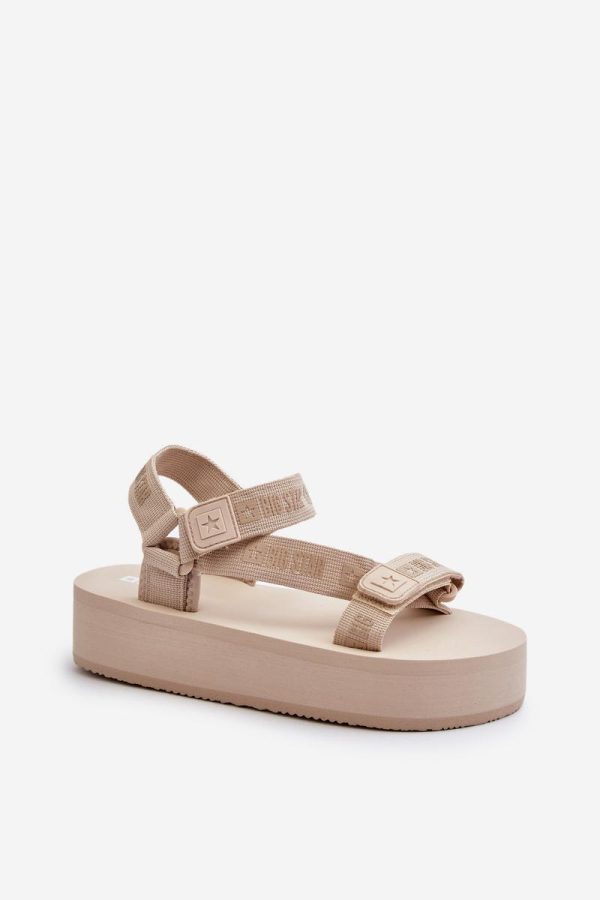 beige Platform sandals model 198194 Step in style