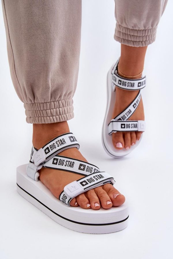 white Platform sandals model 198195 Step in style
