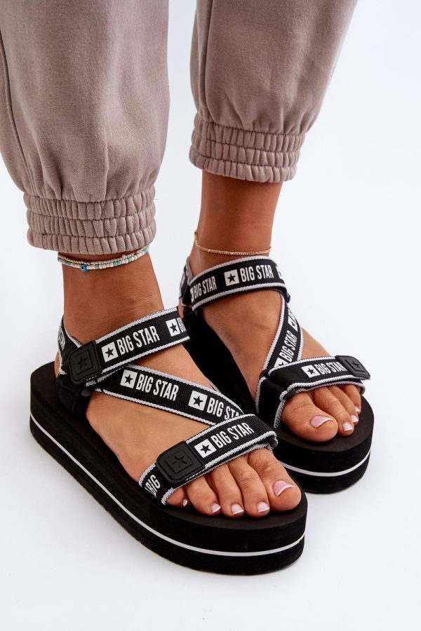 black Platform sandals model 198196 Step in style