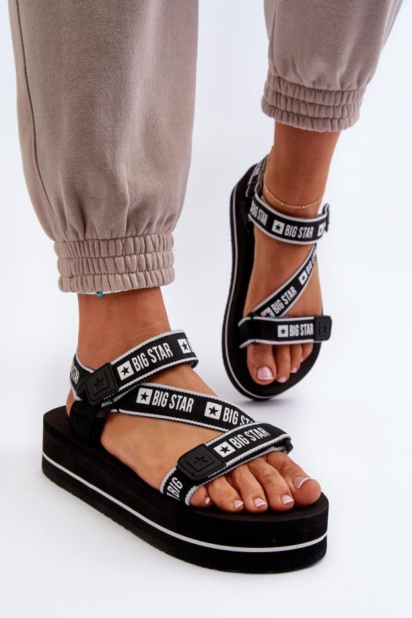 black Platform sandals model 198196 Step in style