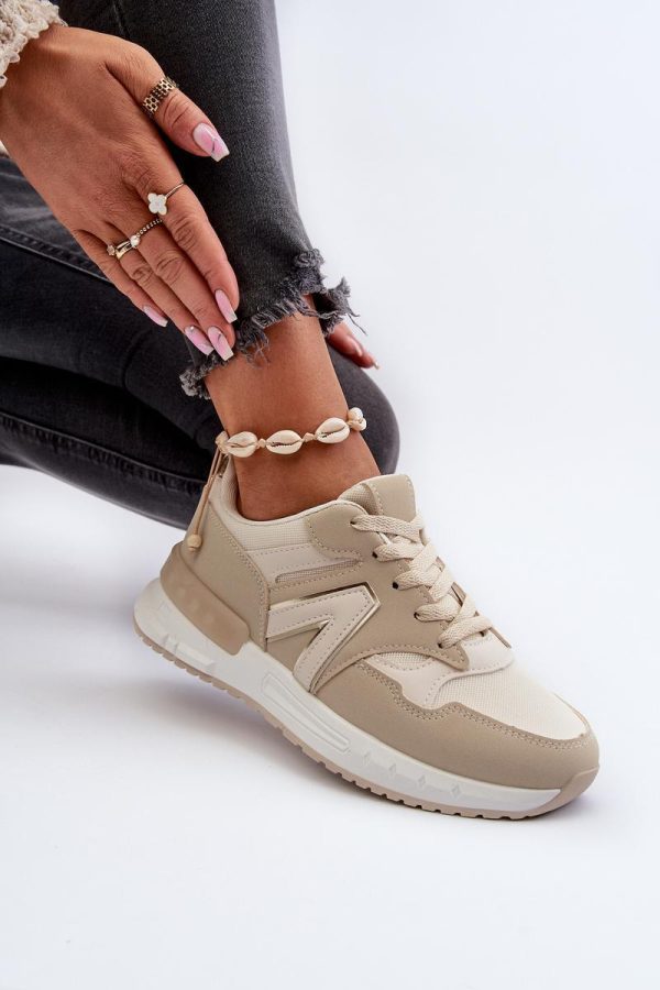 beige Sport Shoes model 198217 Step in style