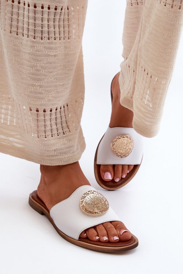 White Flip-flops in Sandals & Flip-Flops For Women with Fabric and Footbed