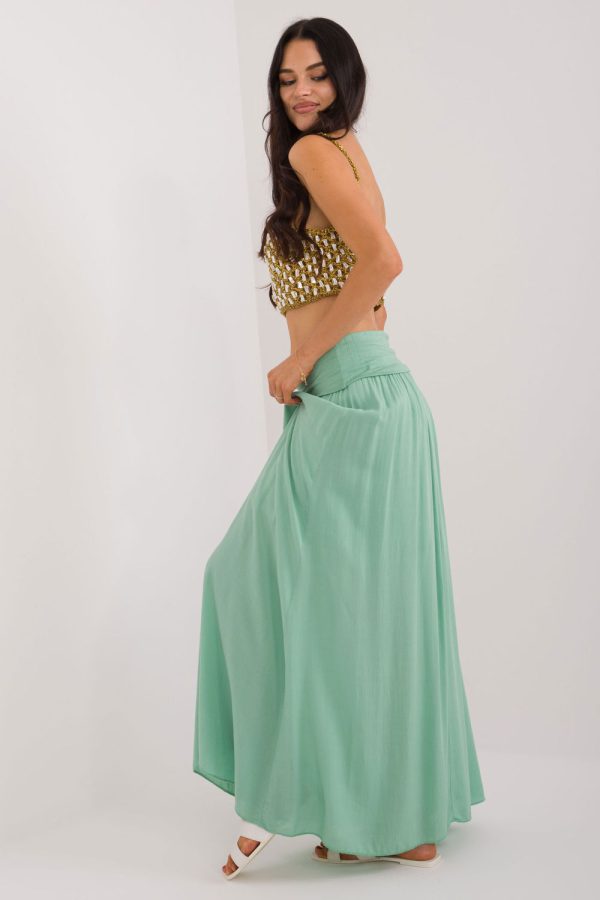 Green Long Skirt in Skirts with Viscose