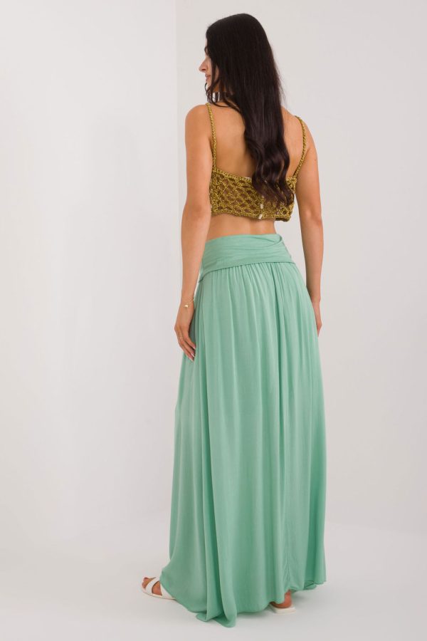 Green Long Skirt in Skirts with Viscose