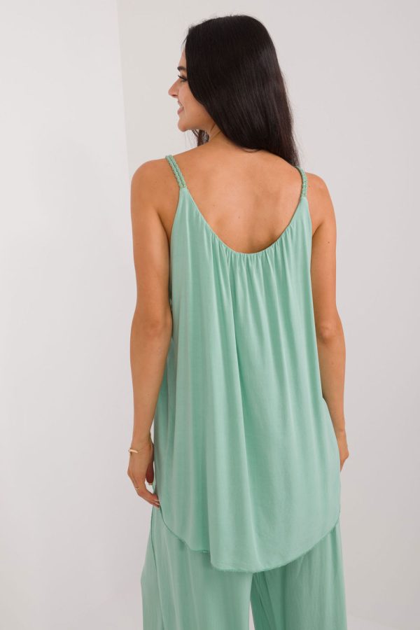 Green Top in Undershirts / Tops with Viscose