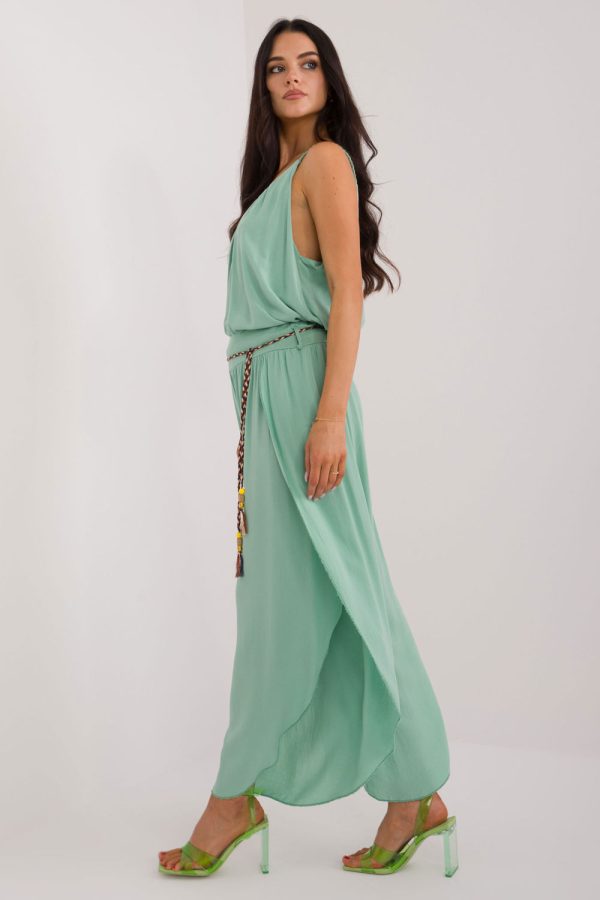 Green Women Trousers in Pants, Trousers, Shorts with Viscose