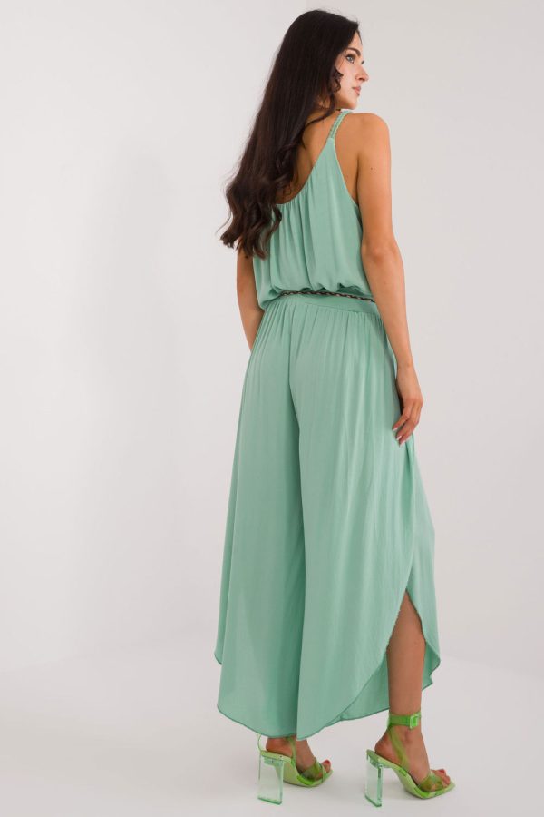 Green Women Trousers in Pants, Trousers, Shorts with Viscose
