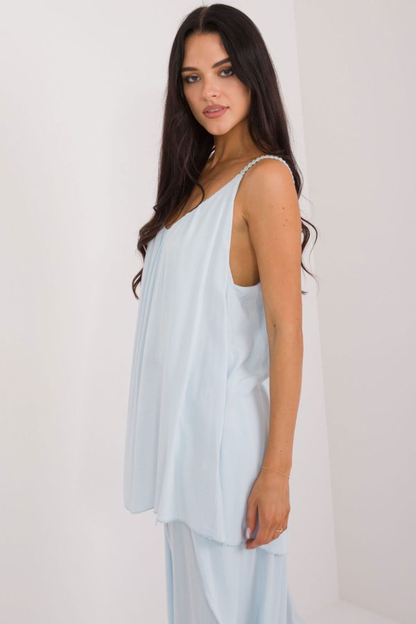Blue Top in Undershirts / Tops with Viscose