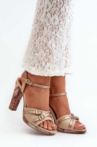 beige Heel sandals model 198398 Step in style
