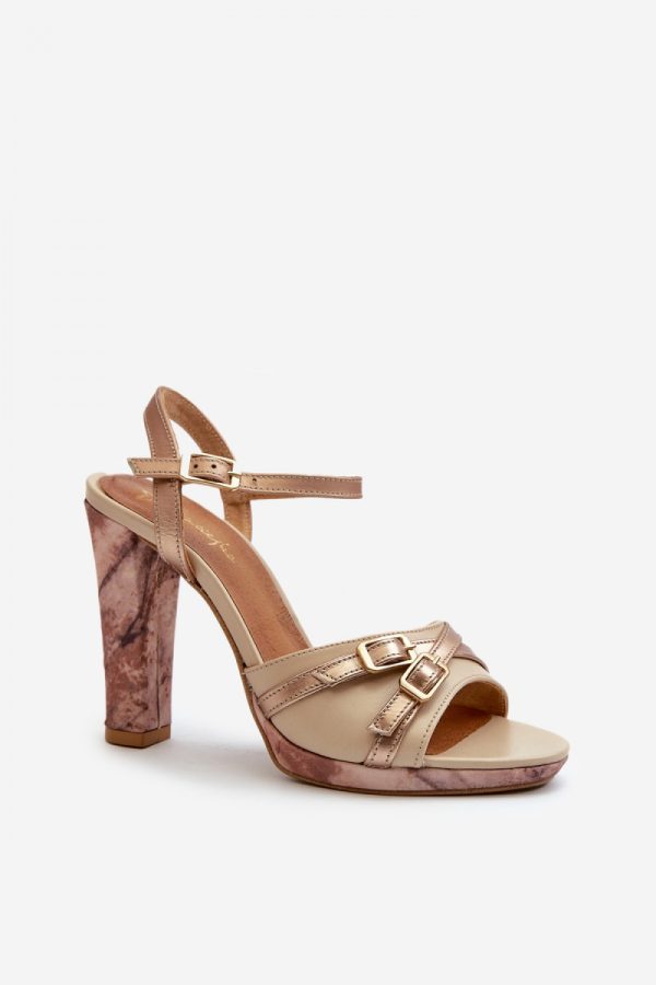 beige Heel sandals model 198398 Step in style