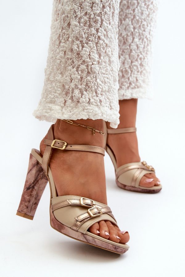 beige Heel sandals model 198398 Step in style