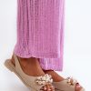 Beige Sandals in Sandals & Flip-Flops For Women with Fabric and Footbed