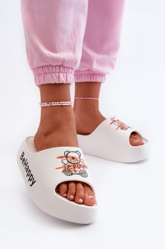 1034176.jpg White Flip-flops in Sandals & Flip-Flops For Women with Fabric, Footbed and Sole Height