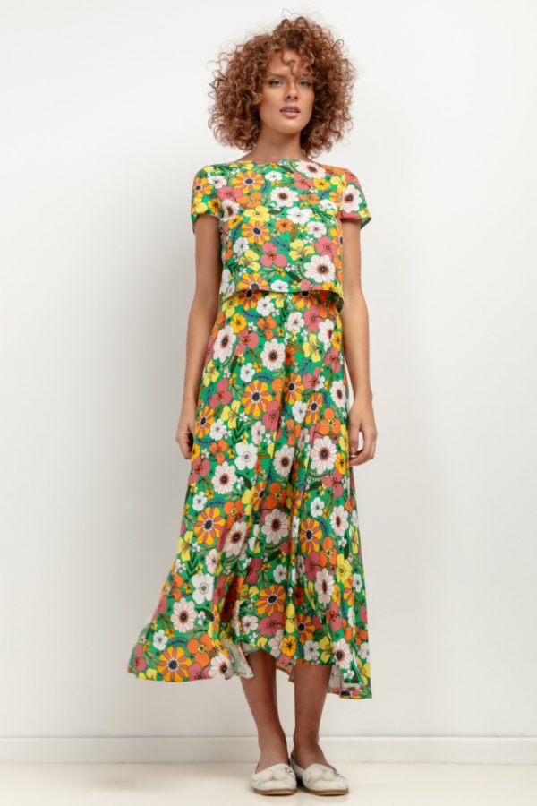 Green Skirt in Skirts with Viscose