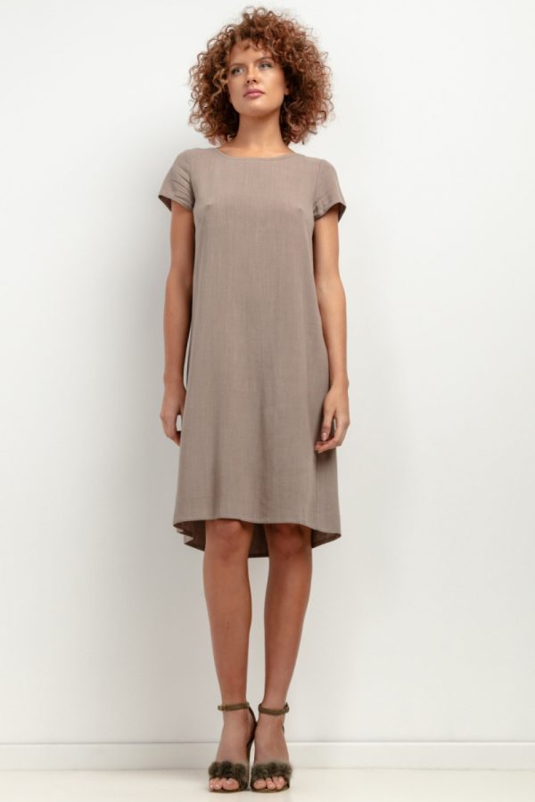 Brown Daydress in Day Dresses with Len and Viscose