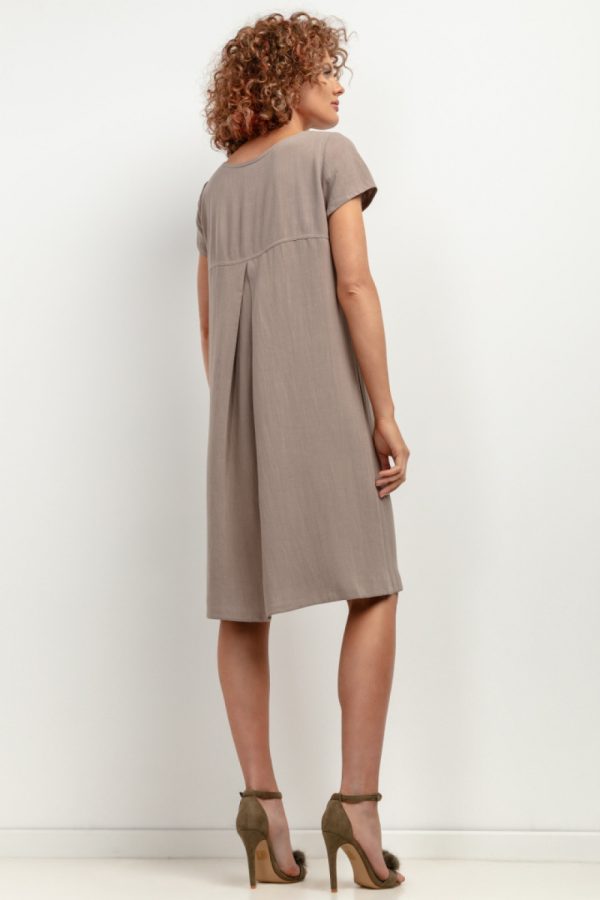 Brown Daydress in Day Dresses with Len and Viscose