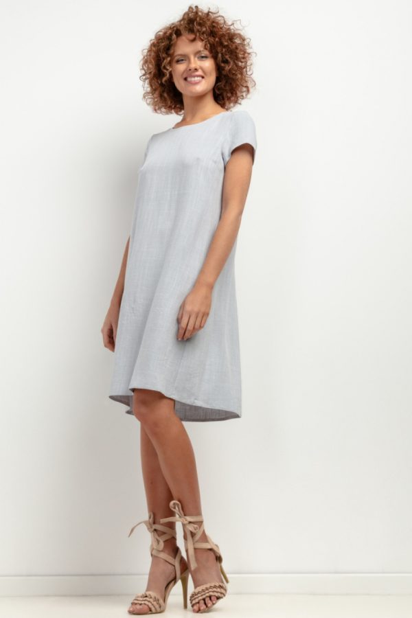 Grey Daydress in Day Dresses with Len and Viscose