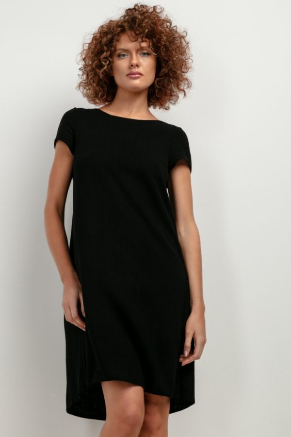 Black Daydress in Day Dresses with Len and Viscose